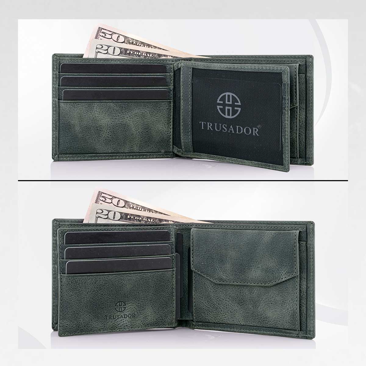Venice Trifold with Coin Pocket Black