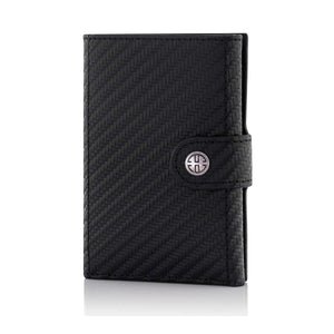 TRUSADOR Verona Leather Wallets for Men & Women Trifold Slim Front Pocket  Rfid Wallet (Carbon, Without Coin Pocket)
