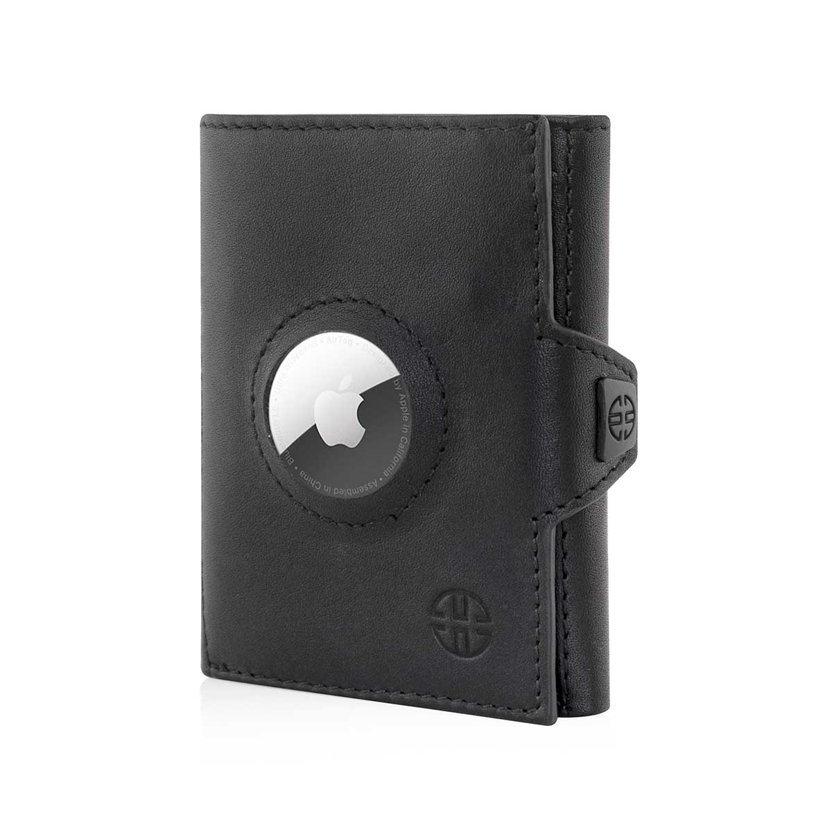 AirTag Wallet Genuine Leather Air Tag Wallet RFID Technology Credit Card  Holder with Minimalist Wallet for Men for Apple AirTag (No Airtag Included)  